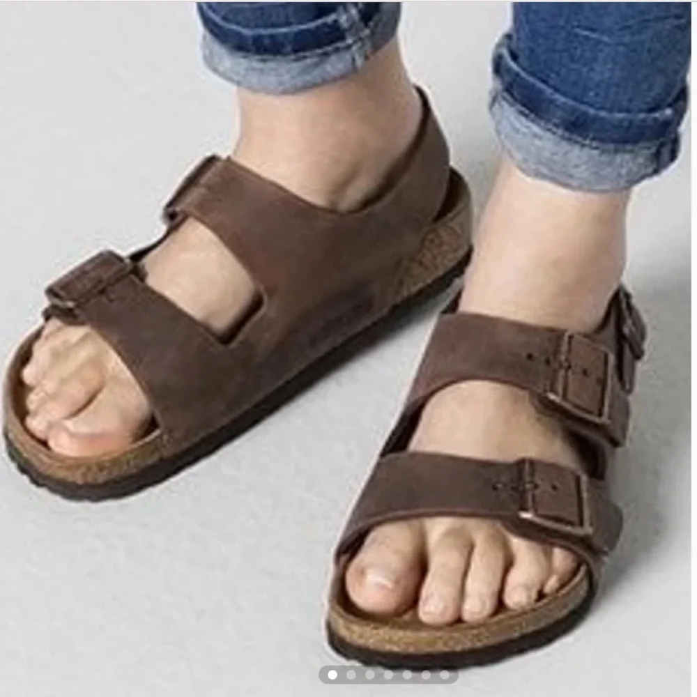 Birkenstock Brown Double Strap Sandals‎ with Buckles size 12